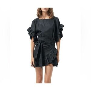 Hansen & Gretel ELLEN 100% LINEN DRESS Pale Blue Size 0 Summer Vacation Resort